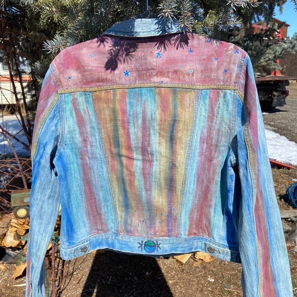 LOFT Jackets & Blazers - Loft Stars & Stripes One of a Kind Denim